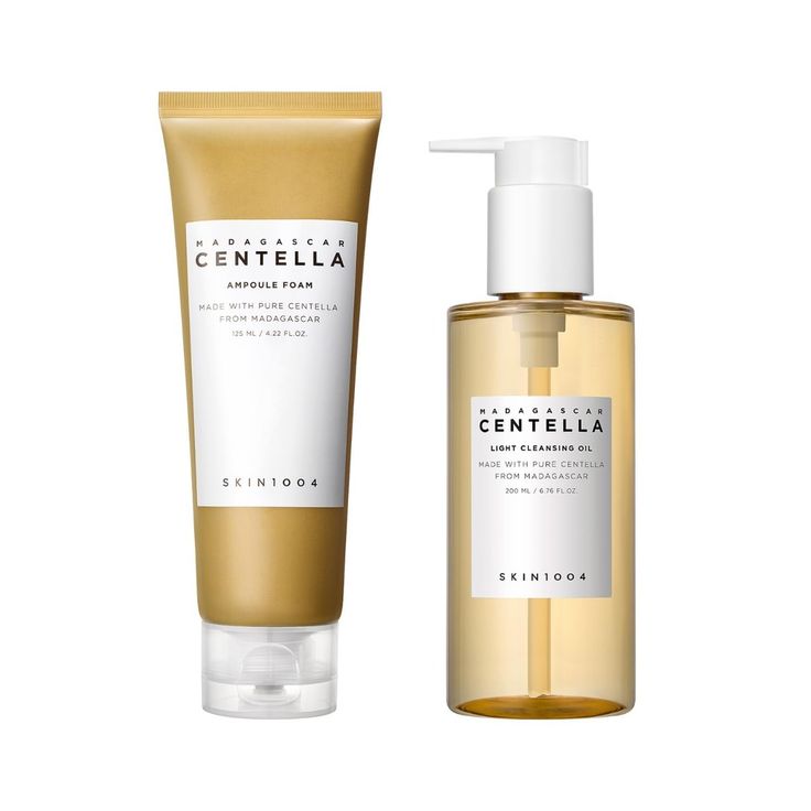 SKIN1004's Madagascar Centella Cleansing oil 200ml + Ampoule foam cleanser 125ml duo